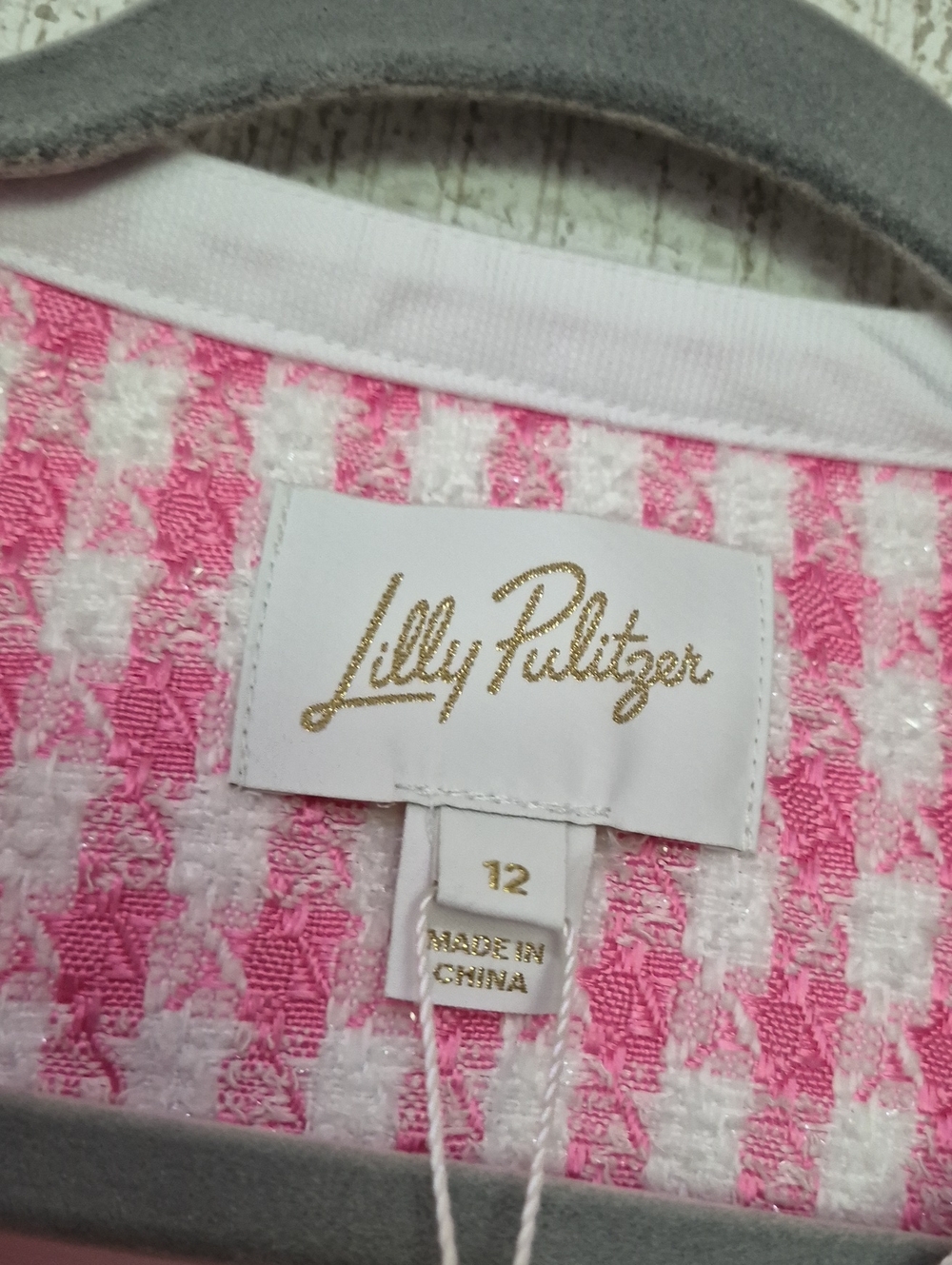 NWT Lilly Pulitzer 12 Rohana Boucle Jacket Rousseau Pink Charming Check Boucle - Picture 2 of 11
